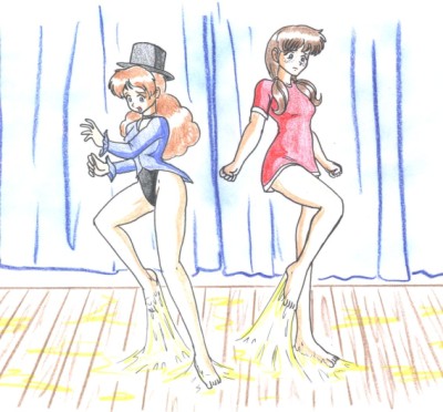 Shawn and Alex struggle with the glue floor