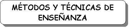 Rect�ngulo redondeado: M�TODOS Y T�CNICAS DE ENSE�ANZA