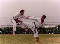 Shihan Nico on Demo, showing us an effective Karate side kick.