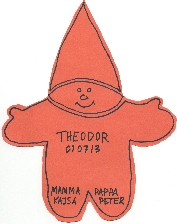 Namnskylt som personalen p&aring; BIVA gjorde till pojkarna.