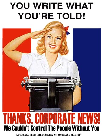 1940 propaganda poster with 2005 message