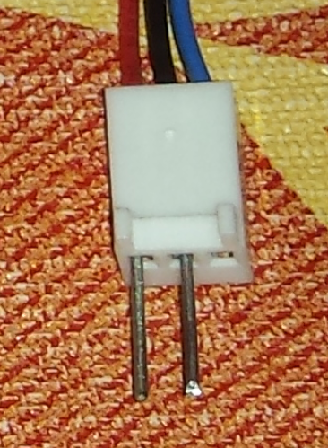 pins into the power connector