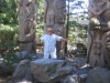 Edeen in front of Totem Poles