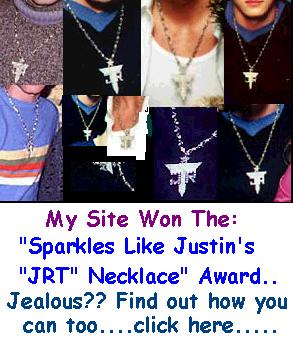 sparkles' like Justin's JRT necklace award