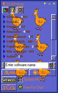 ICQ com cara de Frango