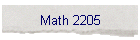 Math 2205
