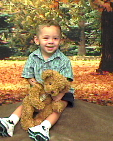 Elias with a Bunny Spring 2001!