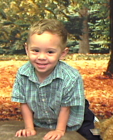 Elias leaning on a rock Spring 2001!