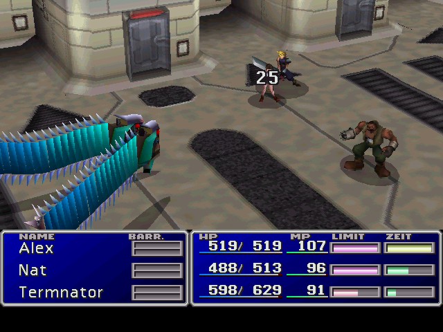 Und hier scheint sich unserer Tifa wohl zu �bernehemen - Cloud kann sicher gut auf sich selber aufpassen, naja oder auch nicht...