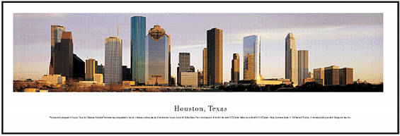 'Houston, TX' - Poster in association with allwall.com
