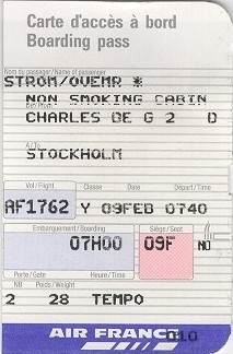 Flygbiljett till Stockholm