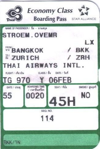 Boardingcard fr�n hemresan