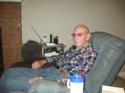 Grandpa Ben Bobbitt relaxing.