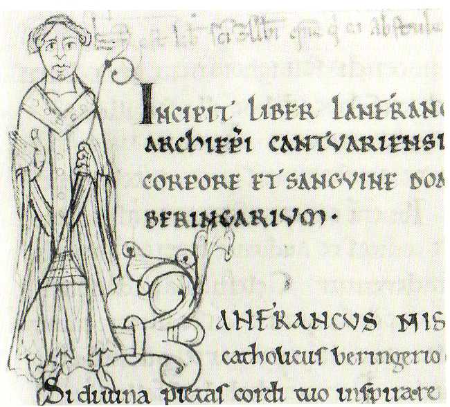 archbishop Lanfranc, from an 11th century manuscript