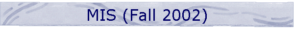MIS (Fall 2002)