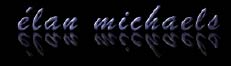 Small elan michaels Logo  Mirrored on Black