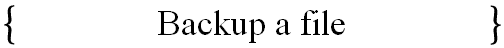 Backup a file
