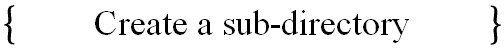 Create a sub-directory