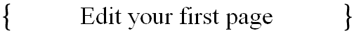 Edit your first page