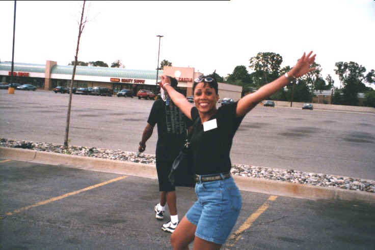 Stevie and Sabrina looking for a place to eat