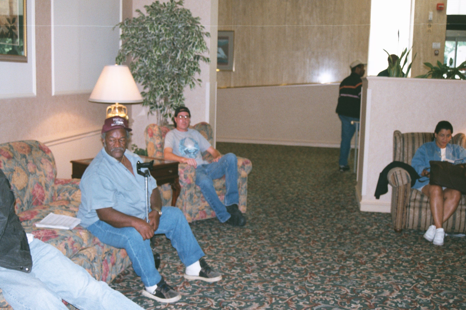 God Father relaxing in the lobby of the Break Hotel