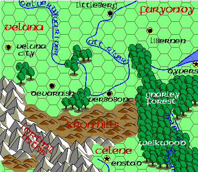 Map of Viscounty of Verbobonc
