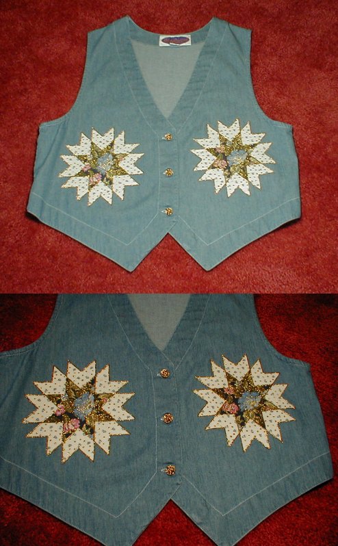 Blue Quilt Block Vest