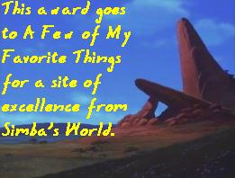 [Simba's World Award of Excellence]