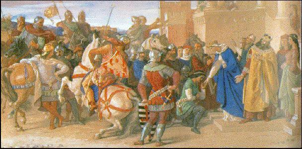 Piety: The Knights of the Round Table Departing on the Quest for the Holy Grail by William Dyce