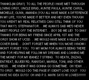 THANK YOU!  I LOVE YOU!