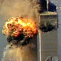 World Trade Center Towers Ablaze