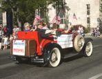 State Commander Bob Finney and State Auxiliary President Lou Randolph.2002 Boise, Idaho 4th of July Parade.