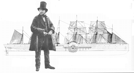 I.K. Brunel with his blueprints
