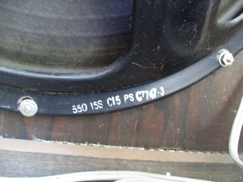 Closeup of speaker Model Number