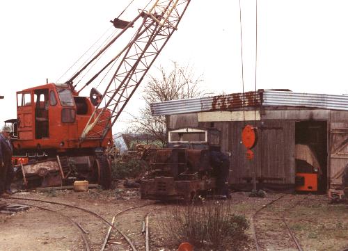 No.7403 at North Ings Farm Museum, prior to lifting.