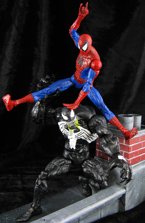 Marvel Legends Spiderman vs Venom custom figure set