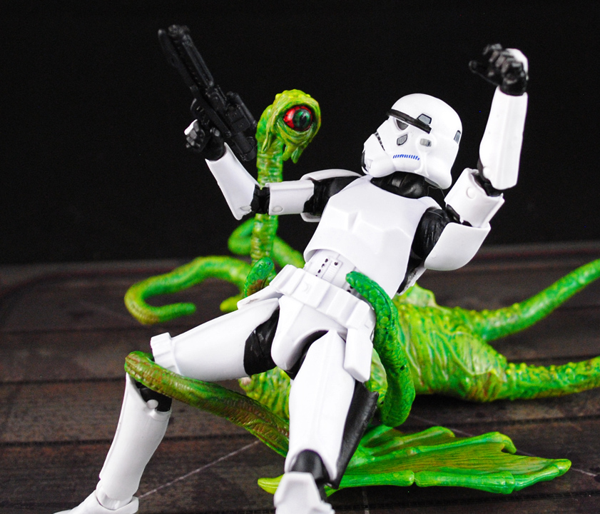 Custom Star Wars Black 6" series Dianoga Trash Compactor Monster!