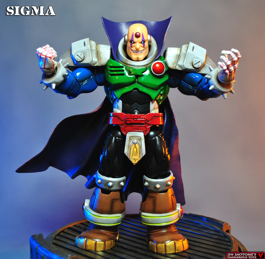 Custom Megaman X Boss Sigma Figure Created In Marvel Legends Baf Scale