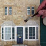 painting miniature building