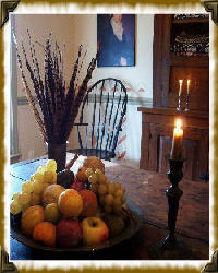 bowl of fruit on table
