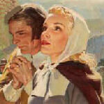 Puritan man and woman