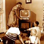 50s family by television