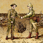 soldiers shaking hands