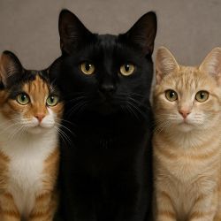 three cats
