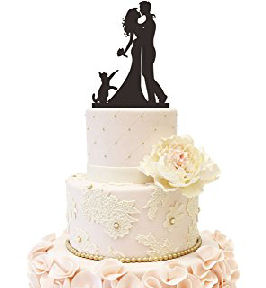 cat on wedding cake topper