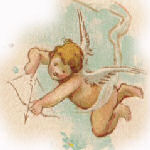 Cupid with bow and arrow