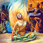 woman performing sati