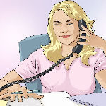 woman writing while on phone