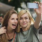 two young women taking a selfie