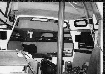 Interior of
  Sweepea
during refit